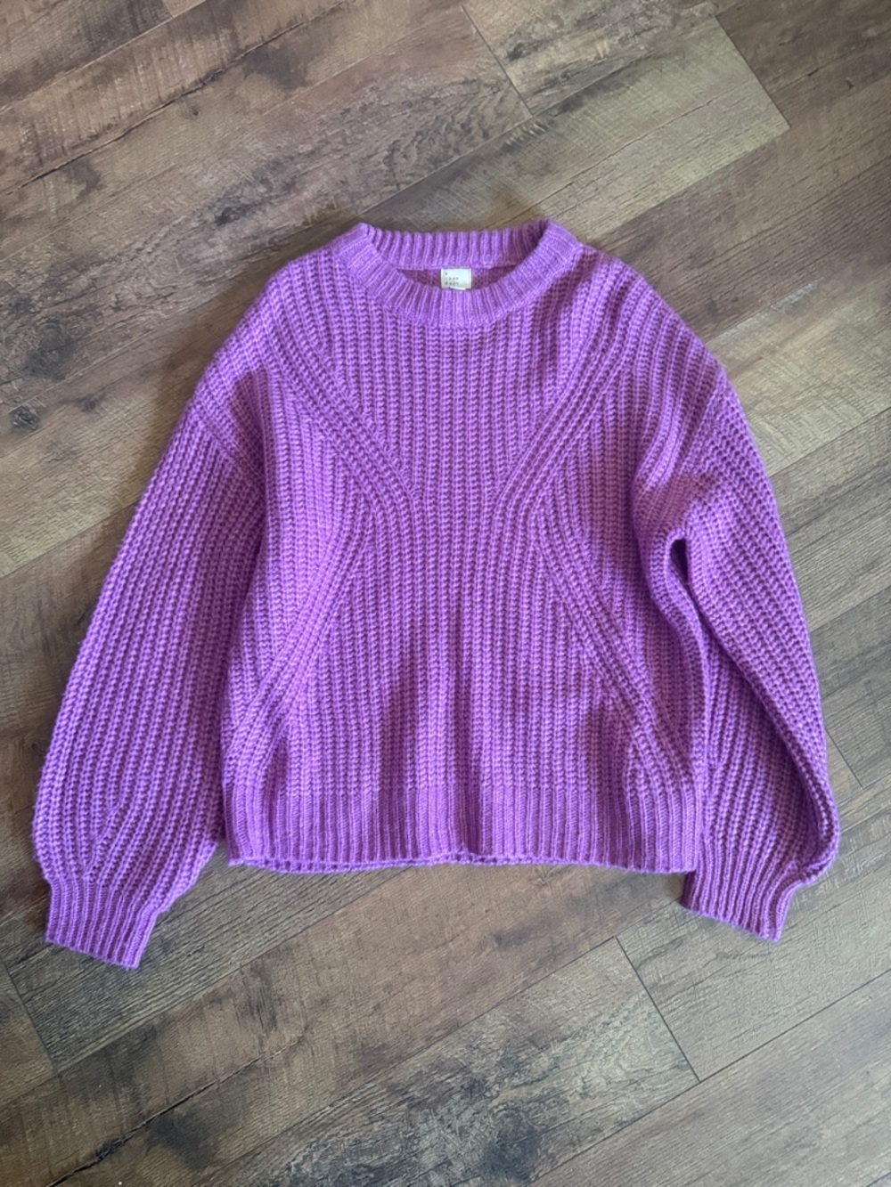 a new day Lavender Purple Chunky Crew Neck Sweater
